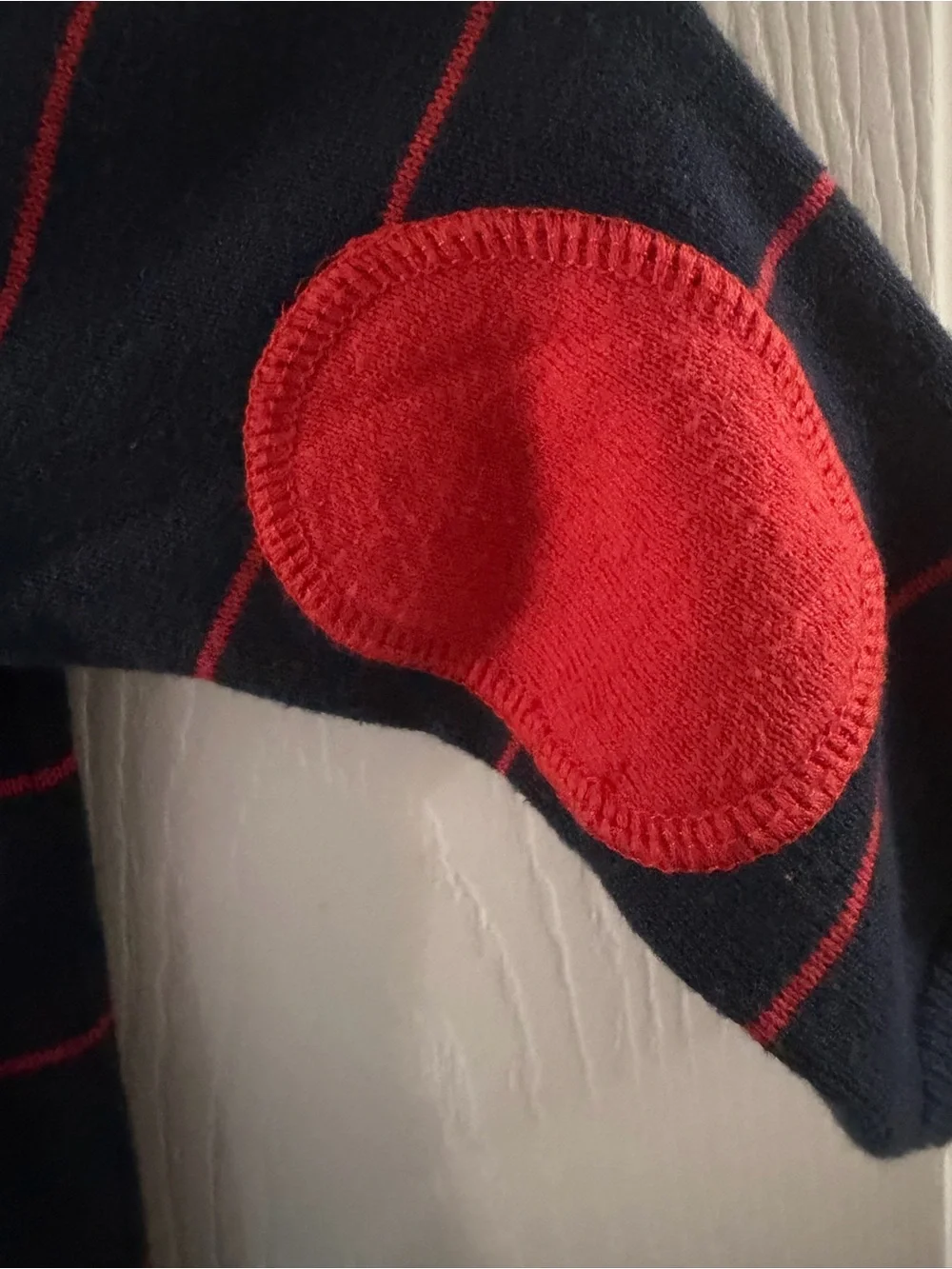 H&M Navy Cardigan with Red Stripe Detail